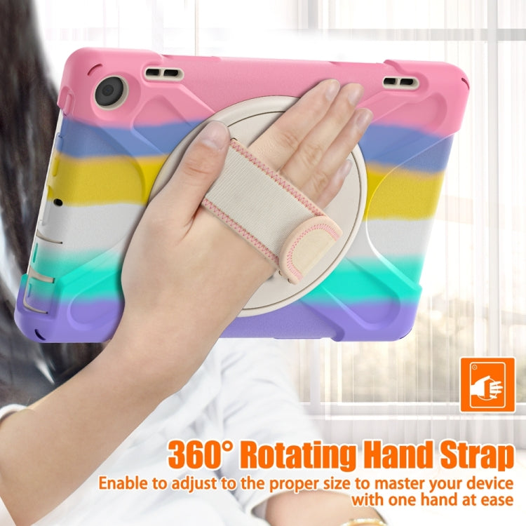 For Amazon Fire HD 8 2022 Hard PC Soft Silicone Full Body Protective Tablet Case(Colorful Pink) - Amazon by buy2fix | Online Shopping UK | buy2fix