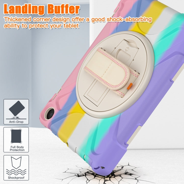 For Amazon Fire HD 8 2022 Hard PC Soft Silicone Full Body Protective Tablet Case(Colorful Pink) - Amazon by buy2fix | Online Shopping UK | buy2fix