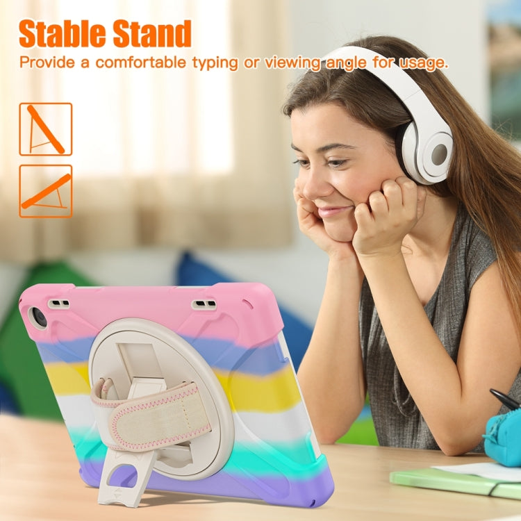 For Amazon Fire HD 8 2022 Hard PC Soft Silicone Full Body Protective Tablet Case(Colorful Pink) - Amazon by buy2fix | Online Shopping UK | buy2fix