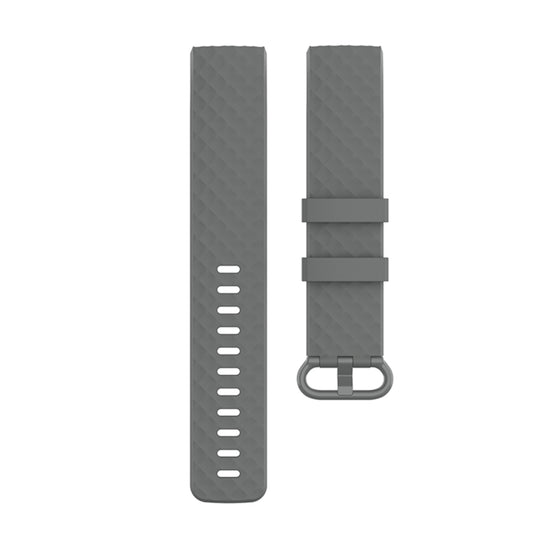 Color Buckle TPU Wrist Strap Watch Band for Fitbit Charge 4 / Charge 3 / Charge 3 SE, Size: S(Gray) by buy2fix