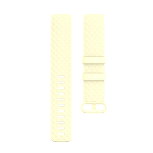 Color Buckle TPU Wrist Strap Watch Band for Fitbit Charge 4 / Charge 3 / Charge 3 SE, Size: S(Light Yellow) by buy2fix