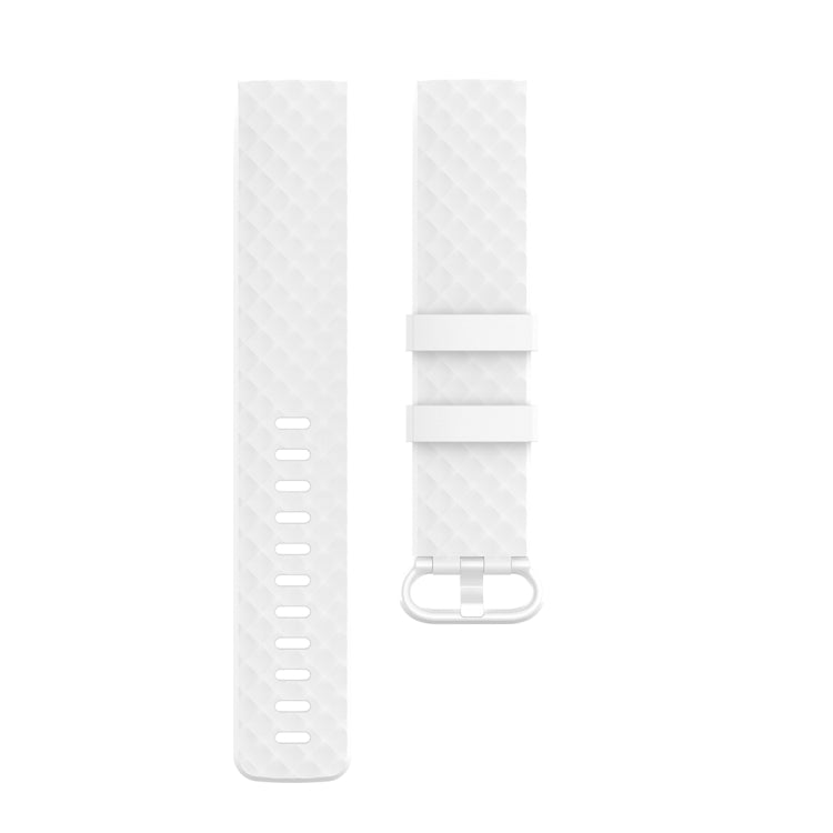 Color Buckle TPU Wrist Strap Watch Band for Fitbit Charge 4 / Charge 3 / Charge 3 SE, Size: L(White) - Watch Bands by buy2fix | Online Shopping UK | buy2fix