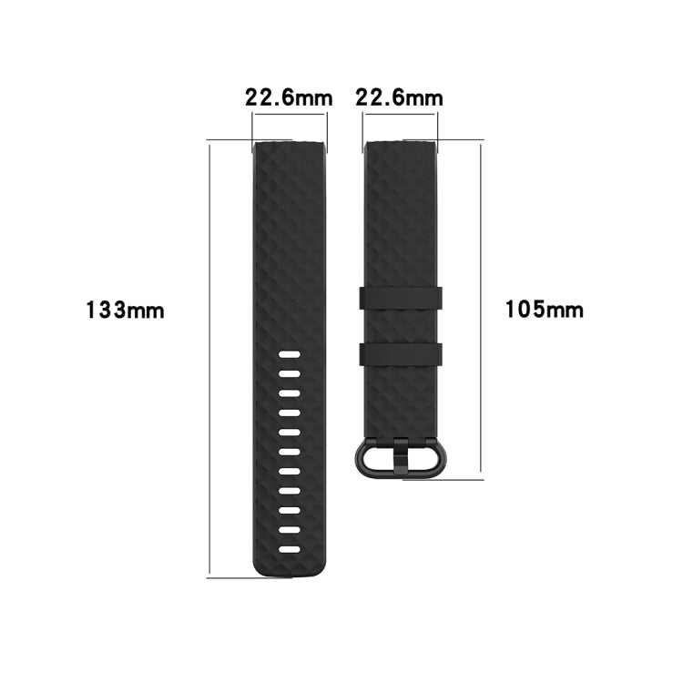 Color Buckle TPU Wrist Strap Watch Band for Fitbit Charge 4 / Charge 3 / Charge 3 SE, Size: L(Rose Red) - Watch Bands by buy2fix | Online Shopping UK | buy2fix