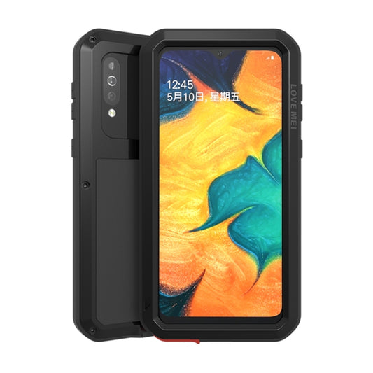 For Galaxy A40s LOVE MEI Metal Shockproof Waterproof Dustproof Protective Case(Black) by LOVE MEI
