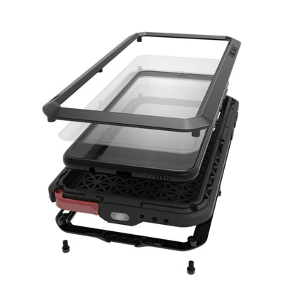 For Galaxy A40s LOVE MEI Metal Shockproof Waterproof Dustproof Protective Case(Silver) by LOVE MEI