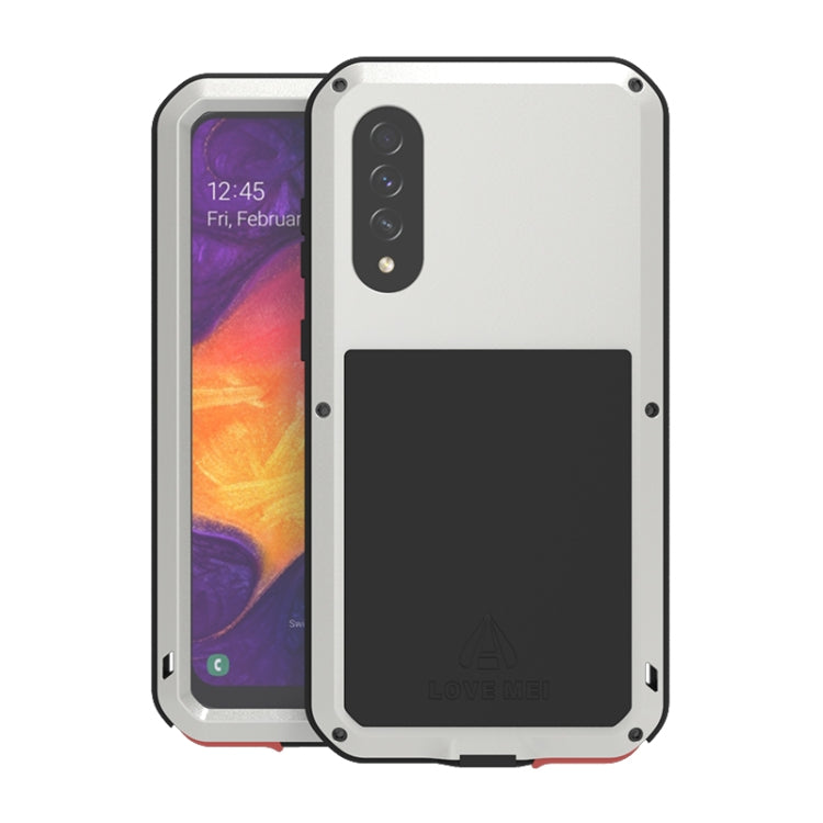 For Galaxy A50 LOVE MEI Metal Shockproof Waterproof Dustproof Protective Case(Silver) by LOVE MEI