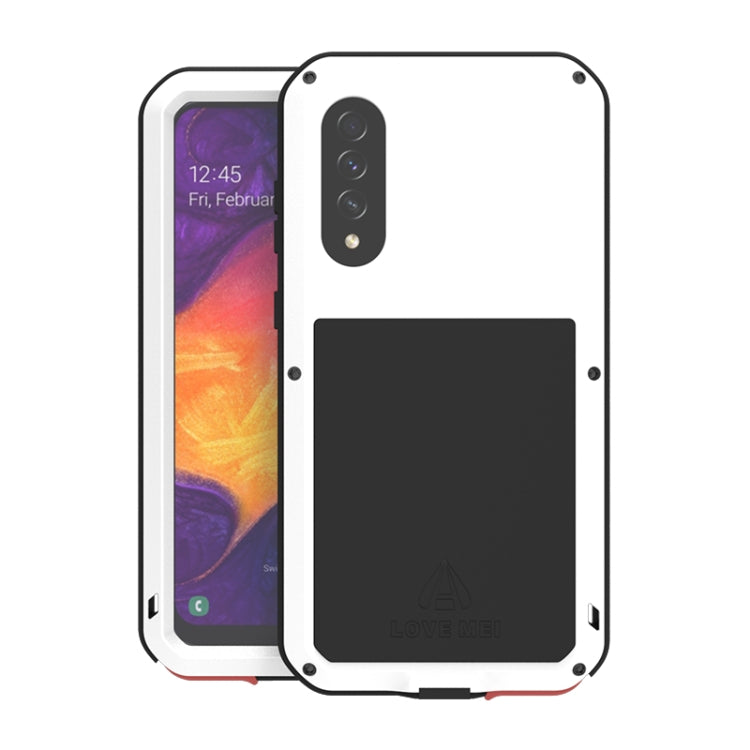 For Galaxy A50 LOVE MEI Metal Shockproof Waterproof Dustproof Protective Case(White) by LOVE MEI