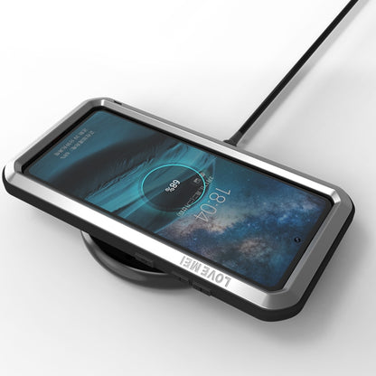 For Galaxy A51 LOVE MEI Metal Shockproof Waterproof Dustproof Protective Case(Silver) by LOVE MEI