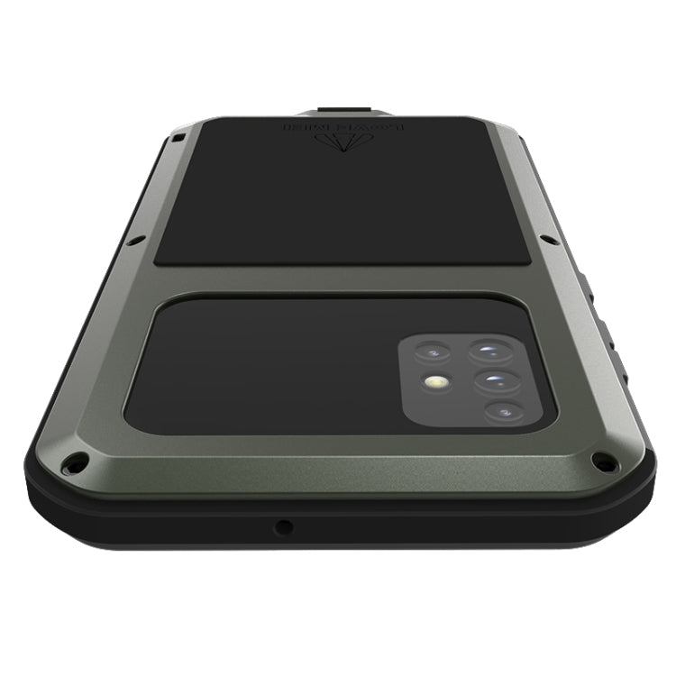 For Galaxy A51 LOVE MEI Metal Shockproof Waterproof Dustproof Protective Case(Army Green) by LOVE MEI