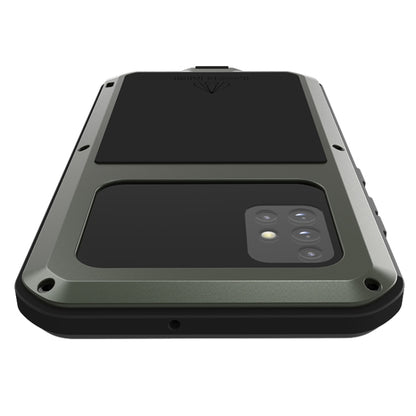For Galaxy A51 LOVE MEI Metal Shockproof Waterproof Dustproof Protective Case(Army Green) by LOVE MEI