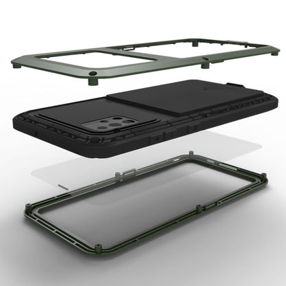 For Galaxy A51 LOVE MEI Metal Shockproof Waterproof Dustproof Protective Case(Army Green) by LOVE MEI