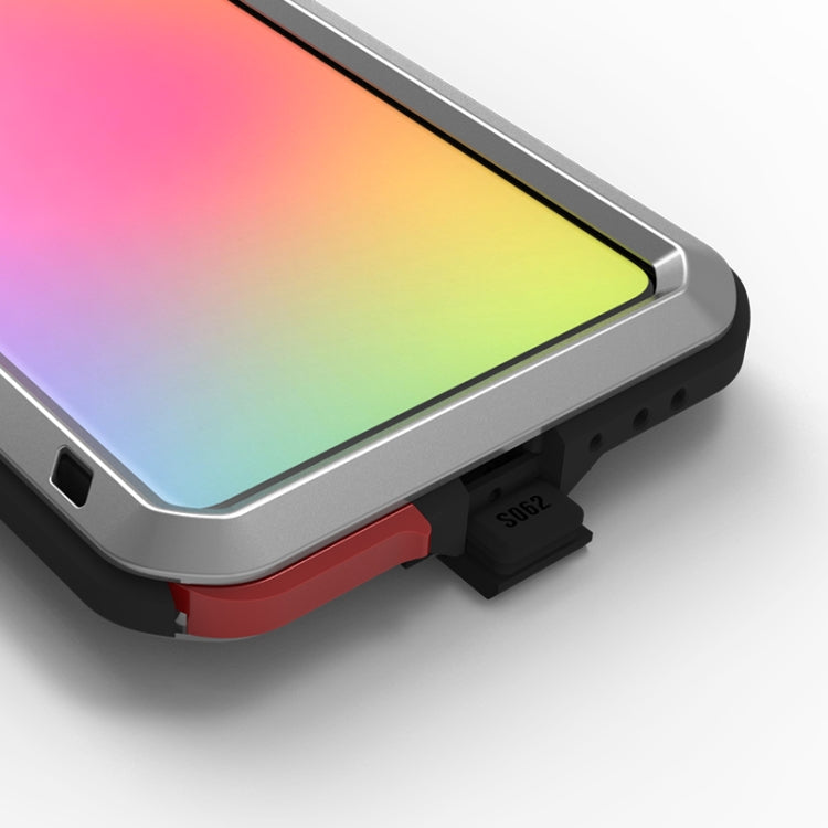 For Galaxy A71 LOVE MEI Metal Shockproof Waterproof Dustproof Protective Case(Silver) by LOVE MEI