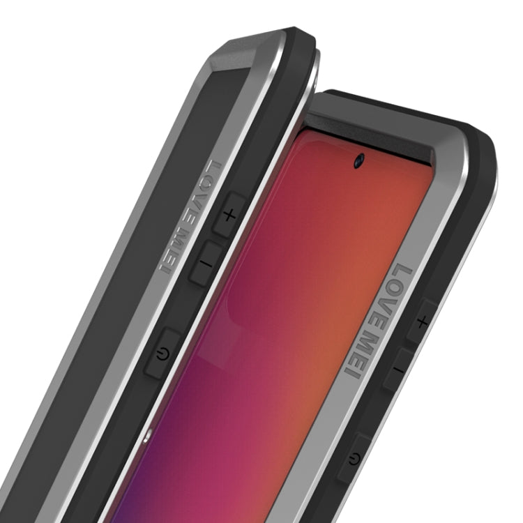 For Galaxy A71 LOVE MEI Metal Shockproof Waterproof Dustproof Protective Case(Silver) by LOVE MEI