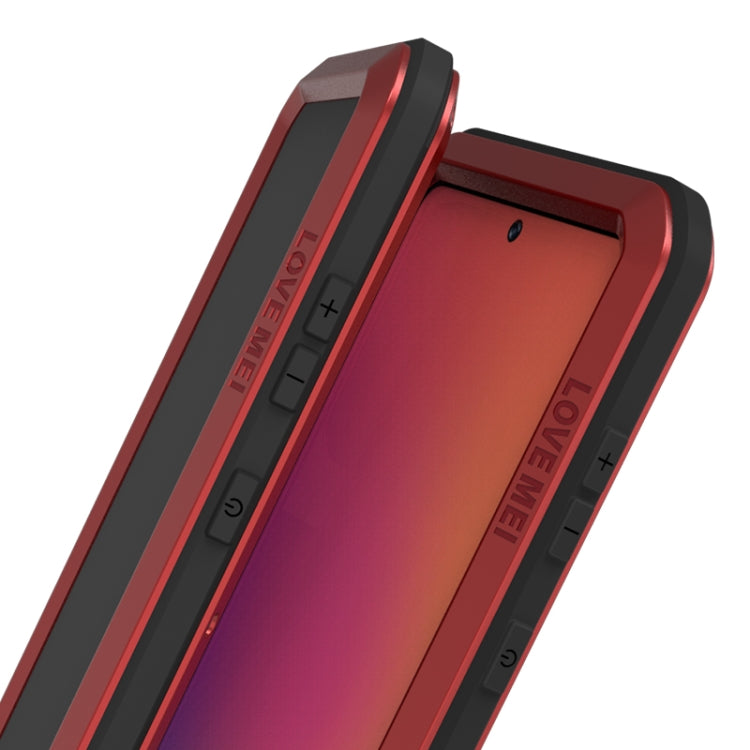 For Galaxy A71 LOVE MEI Metal Shockproof Waterproof Dustproof Protective Case(Red) by LOVE MEI