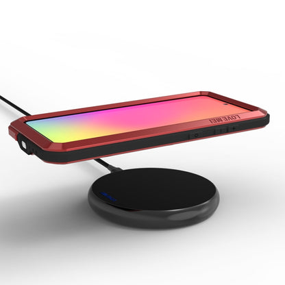 For Galaxy A71 LOVE MEI Metal Shockproof Waterproof Dustproof Protective Case(Red) by LOVE MEI