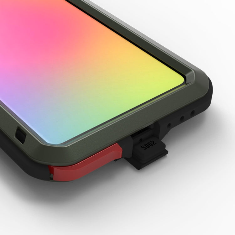 For Galaxy A71 LOVE MEI Metal Shockproof Waterproof Dustproof Protective Case(Army Green) by LOVE MEI