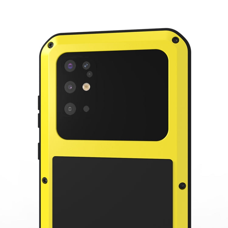 For Galaxy S20 Plus LOVE MEI Metal Shockproof Waterproof Dustproof Protective Case(Yellow) by LOVE MEI