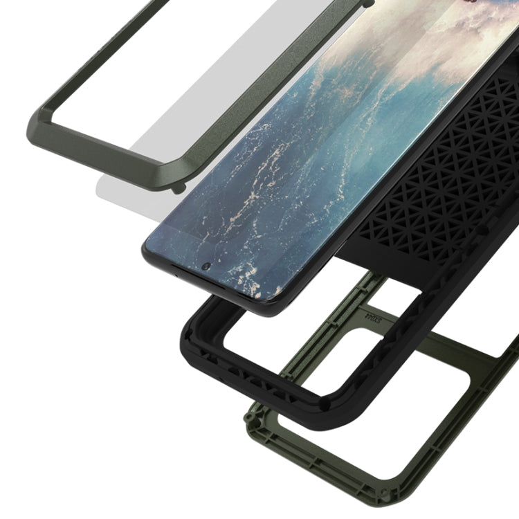 For Galaxy S20 Plus LOVE MEI Metal Shockproof Waterproof Dustproof Protective Case(Army Green) by LOVE MEI