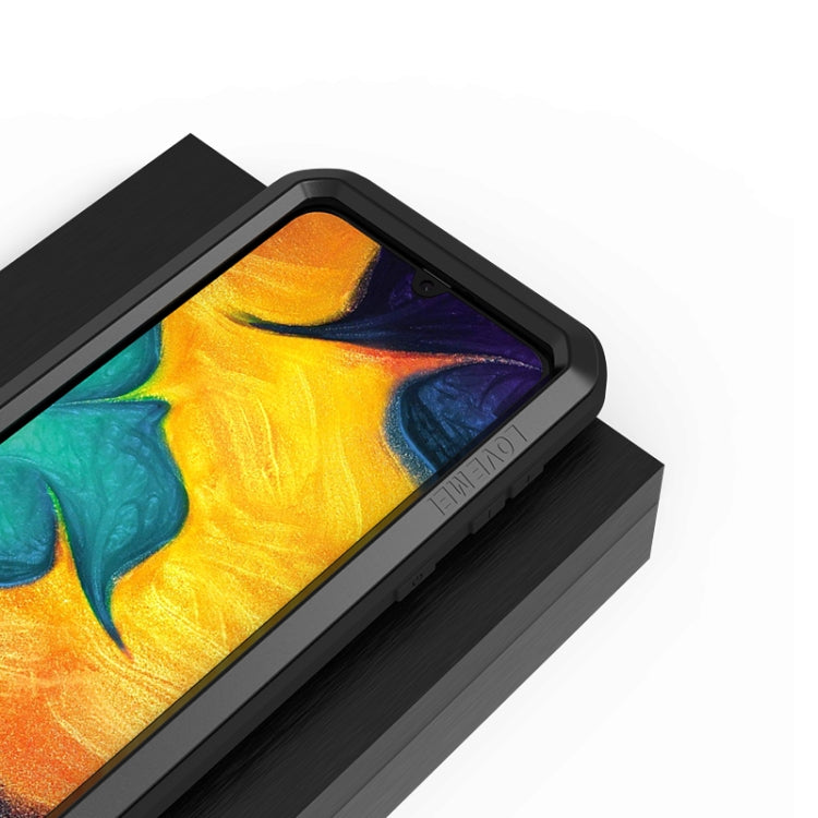 For Galaxy A30 LOVE MEI Metal Shockproof Waterproof Dustproof Protective Case(Black) by LOVE MEI