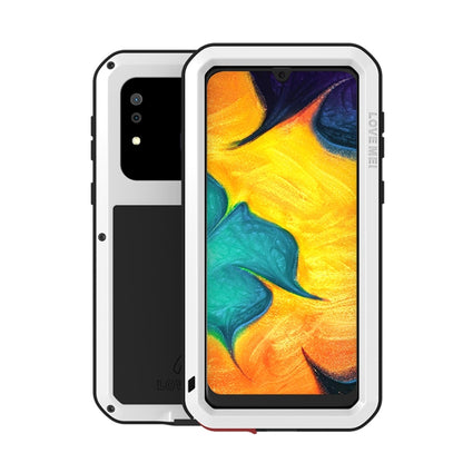 For Galaxy A30 LOVE MEI Metal Shockproof Waterproof Dustproof Protective Case(White) by LOVE MEI