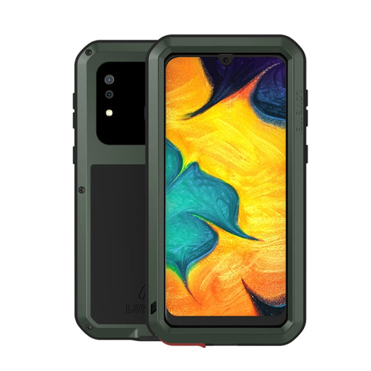For Galaxy A30 LOVE MEI Metal Shockproof Waterproof Dustproof Protective Case(Army Green) - Galaxy Phone Cases by LOVE MEI | Online Shopping UK | buy2fix