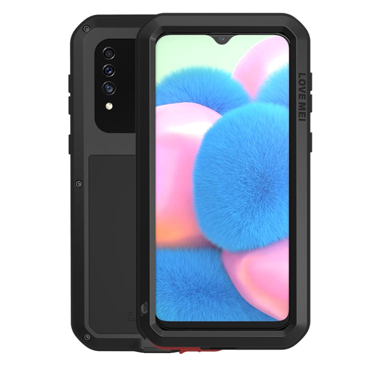 For Galaxy A30s LOVE MEI Metal Shockproof Waterproof Dustproof Protective Case(Black) - Galaxy Phone Cases by LOVE MEI | Online Shopping UK | buy2fix