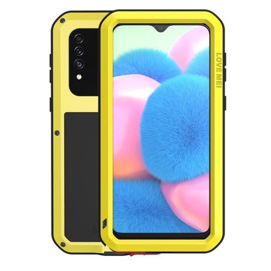 For Galaxy A30s LOVE MEI Metal Shockproof Waterproof Dustproof Protective Case(Yellow) by LOVE MEI