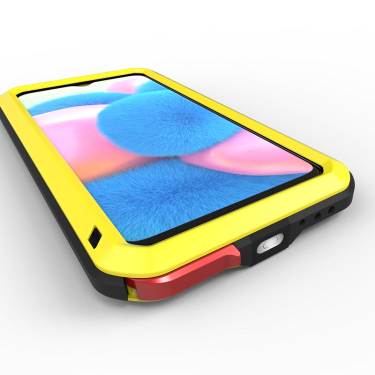 For Galaxy A30s LOVE MEI Metal Shockproof Waterproof Dustproof Protective Case(Yellow) by LOVE MEI