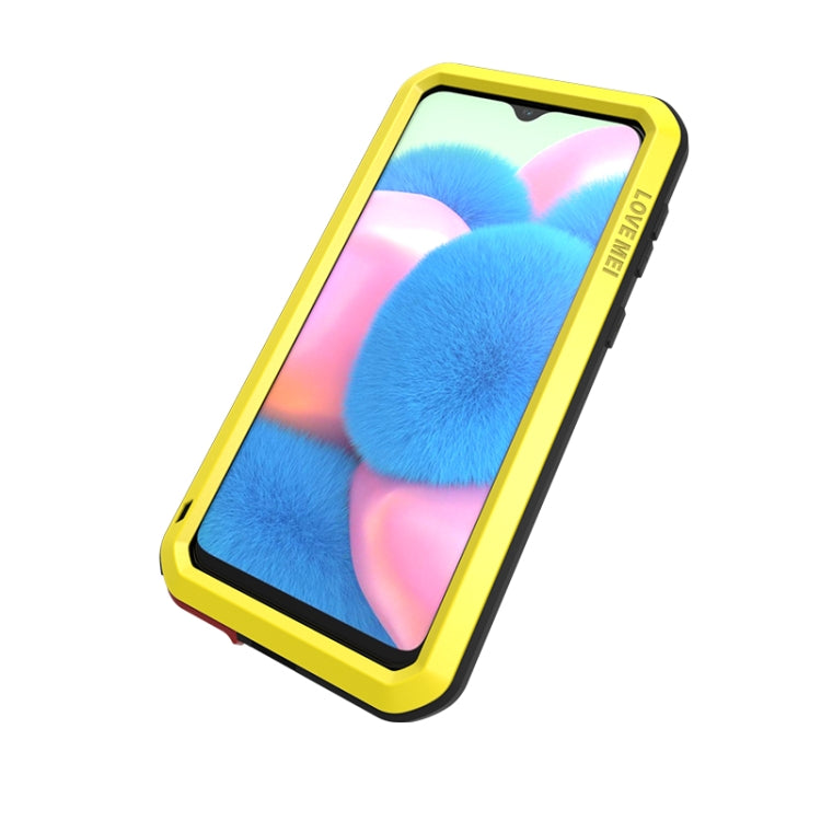 For Galaxy A30s LOVE MEI Metal Shockproof Waterproof Dustproof Protective Case(Yellow) by LOVE MEI
