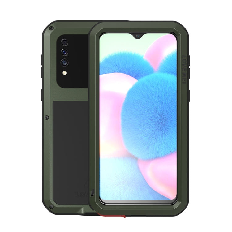 For Galaxy A30s LOVE MEI Metal Shockproof Waterproof Dustproof Protective Case(Army Green) by LOVE MEI