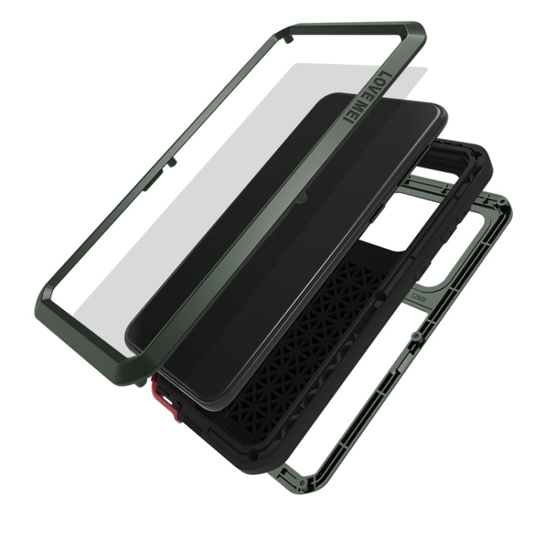 For Galaxy A30s LOVE MEI Metal Shockproof Waterproof Dustproof Protective Case(Army Green) by LOVE MEI