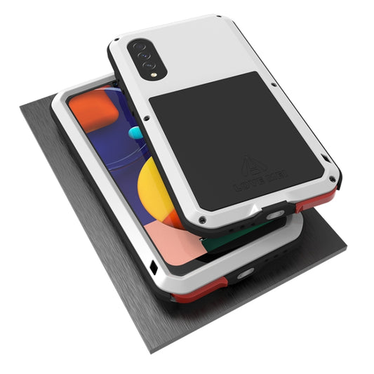 For Galaxy A50s LOVE MEI Metal Shockproof Waterproof Dustproof Protective Case(White) by LOVE MEI