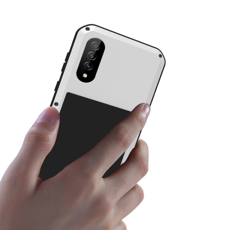 For Galaxy A50s LOVE MEI Metal Shockproof Waterproof Dustproof Protective Case(White) by LOVE MEI