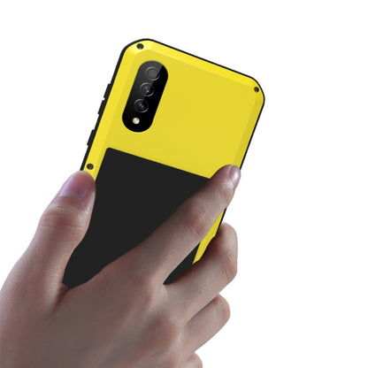 For Galaxy A50s LOVE MEI Metal Shockproof Waterproof Dustproof Protective Case(Yellow) by LOVE MEI