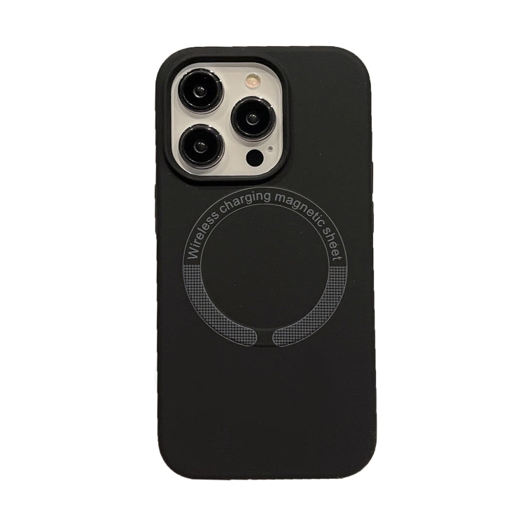 For iPhone 14 Pro Magsafe Magnetic Silicone Phone Case(Black) - iPhone 14 Pro Cases by buy2fix | Online Shopping UK | buy2fix