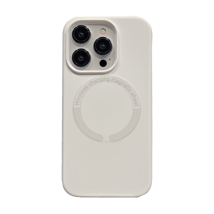 For iPhone 13 Pro Max Magsafe Magnetic Silicone Phone Case(White) - iPhone 13 Pro Max Cases by buy2fix | Online Shopping UK | buy2fix