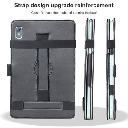 For TCL 10 TabMax 4G Detachable Horizontal Flip Leather Case with Holder & Bandage(Black) - Others by buy2fix | Online Shopping UK | buy2fix