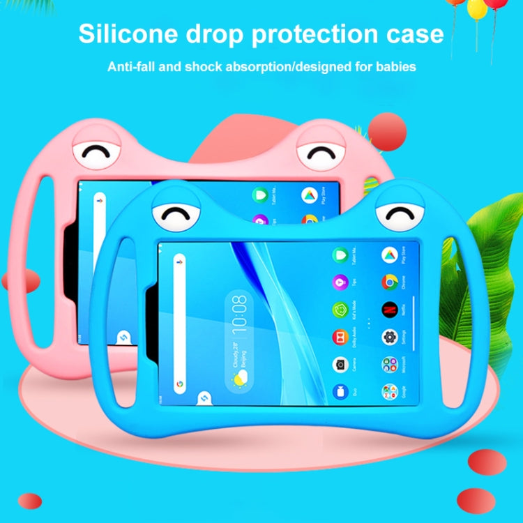 For TCL Tab 8 4G Cartoon Silicone Shockproof Protective Tablet Case with Stand & Handheld(Pink) - Others by buy2fix | Online Shopping UK | buy2fix