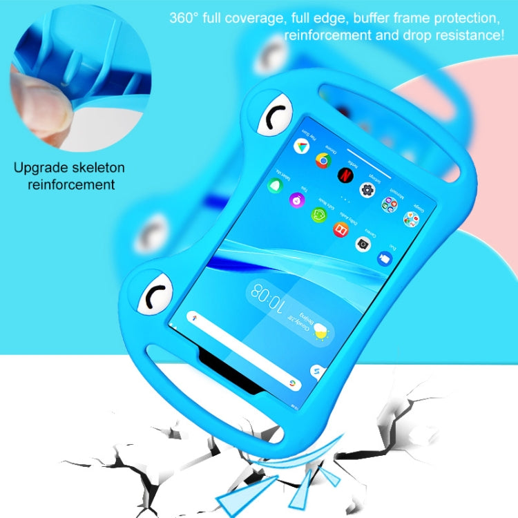For TCL Tab 8 4G Cartoon Silicone Shockproof Protective Tablet Case with Stand & Handheld(Blue) - Others by buy2fix | Online Shopping UK | buy2fix
