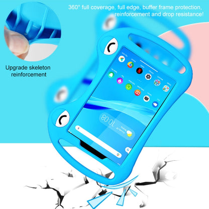 For TCL Tab 8 4G Cartoon Silicone Shockproof Protective Tablet Case with Stand & Handheld(Blue) - Others by buy2fix | Online Shopping UK | buy2fix