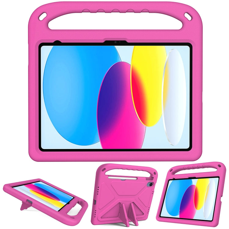 For iPad 2025 / 2022 Handle Portable EVA Shockproof Tablet Case(Rose Red) - iPad 2025 / 2022 Cases by buy2fix | Online Shopping UK | buy2fix