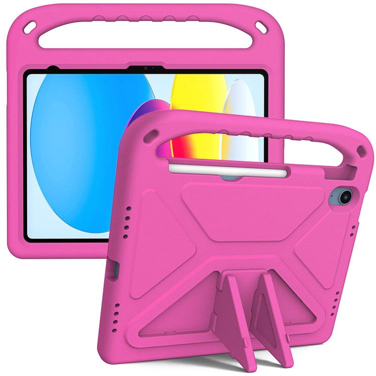 For iPad 2025 / 2022 Handle Portable EVA Shockproof Tablet Case(Rose Red) - iPad 2025 / 2022 Cases by buy2fix | Online Shopping UK | buy2fix