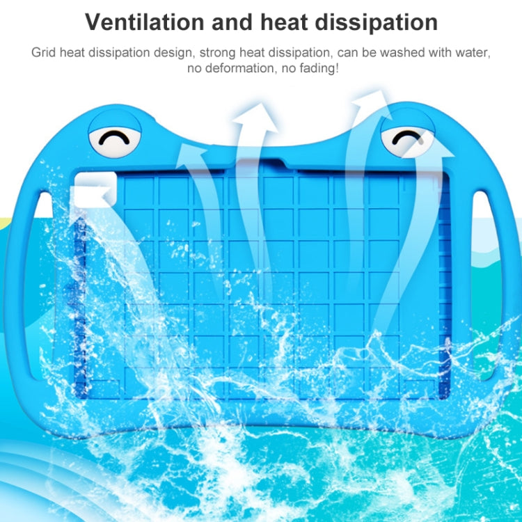 For TCL Tab 10s 2021 Cartoon Silicone Shockproof Protective Tablet Case with Stand(Blue) - Others by buy2fix | Online Shopping UK | buy2fix