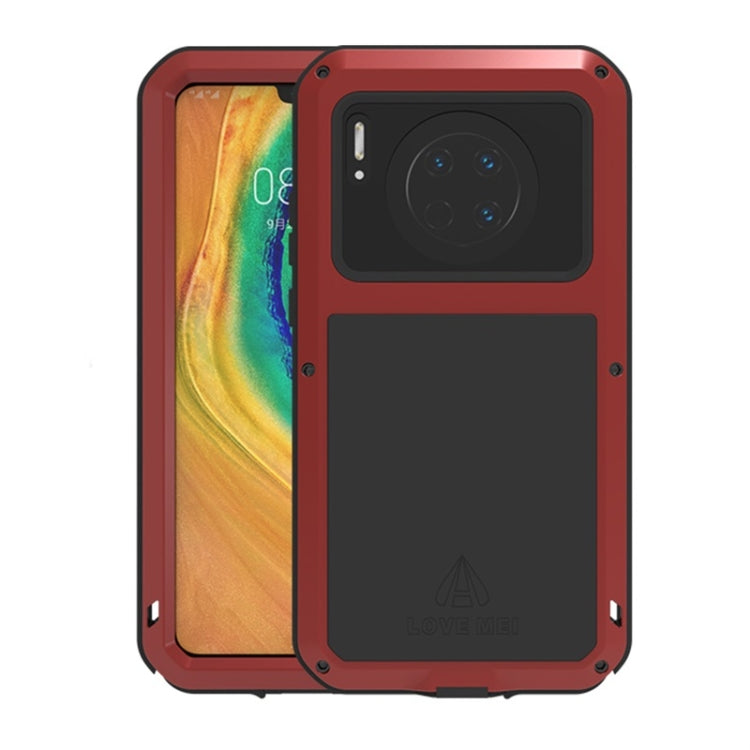 For Huawei Mate 30 LOVE MEI Metal Shockproof Waterproof Dustproof Protective Case(Red) - Huawei Cases by LOVE MEI | Online Shopping UK | buy2fix