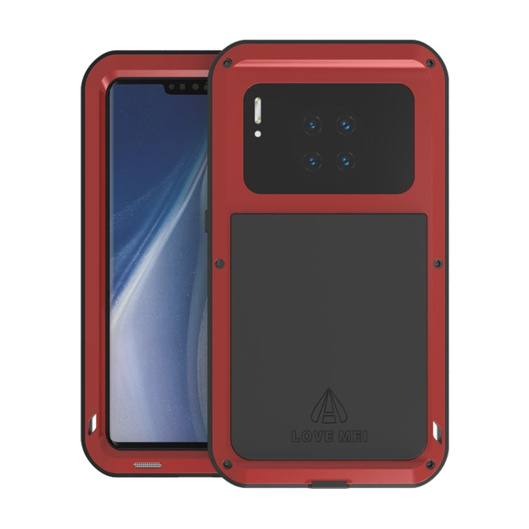 For Huawei Mate 30 Pro LOVE MEI Metal Shockproof Waterproof Dustproof Protective Case(Red) - Huawei Cases by LOVE MEI | Online Shopping UK | buy2fix