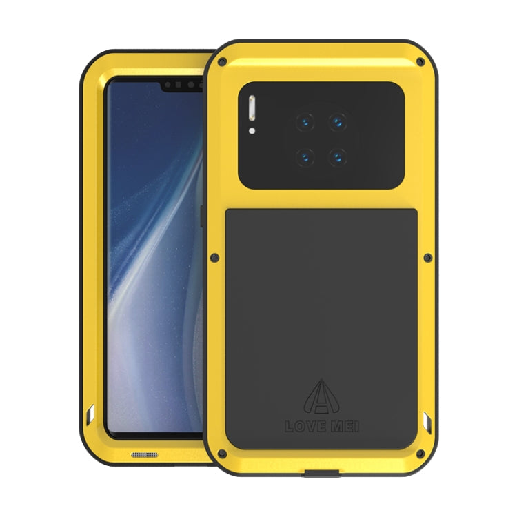 For Huawei Mate 30 Pro LOVE MEI Metal Shockproof Waterproof Dustproof Protective Case(Yellow) - Huawei Cases by LOVE MEI | Online Shopping UK | buy2fix