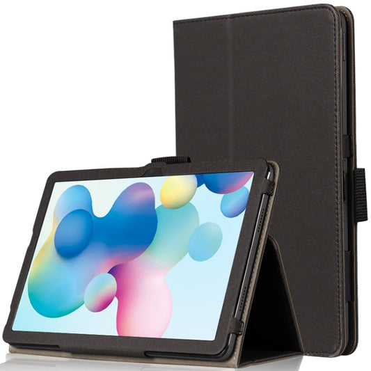 For TCL NxtPaper 10s Skin Texture Leather Tablet Case with Holder(Black) - Others by buy2fix | Online Shopping UK | buy2fix