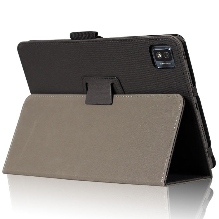 For TCL NxtPaper 10s Skin Texture Leather Tablet Case with Holder(Black) - Others by buy2fix | Online Shopping UK | buy2fix