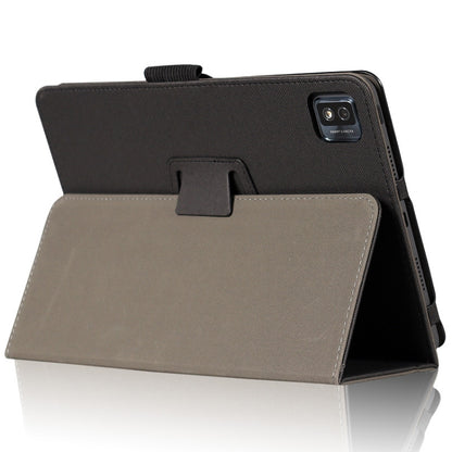 For TCL NxtPaper 10s Skin Texture Leather Tablet Case with Holder(Black) - Others by buy2fix | Online Shopping UK | buy2fix