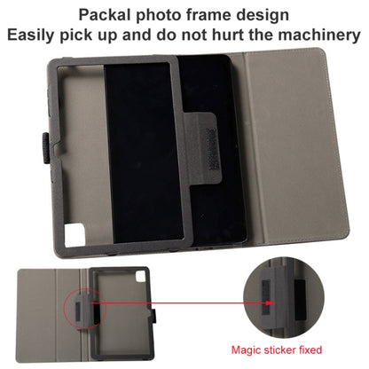 For TCL NxtPaper 10s Skin Texture Leather Tablet Case with Holder(Black) - Others by buy2fix | Online Shopping UK | buy2fix